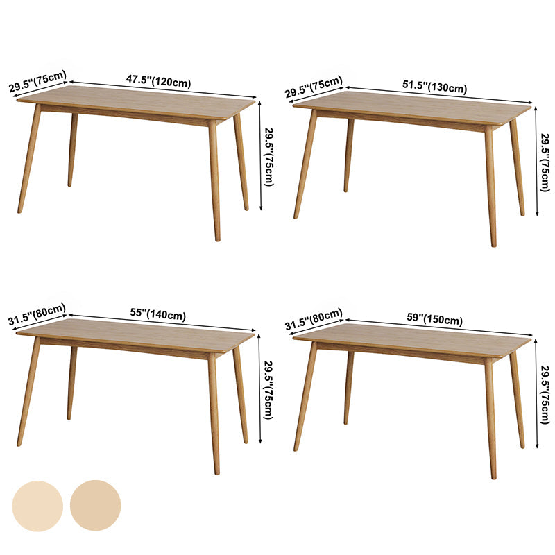 Rectangle Solid Wood Dining Table Modern Kitchen Indoor Table with 4 Legs Clearhalo ' dining_table' 'Dining Tables & Seating' 'Dining Tables' 'furn' 'furn_dining_table' 'Furniture' 'furniture_dining_table' 'Kitchen & Dining Furniture' 'kitchen&dining_furn' 'kitchen' 'kitchen_dining_table' 3886077