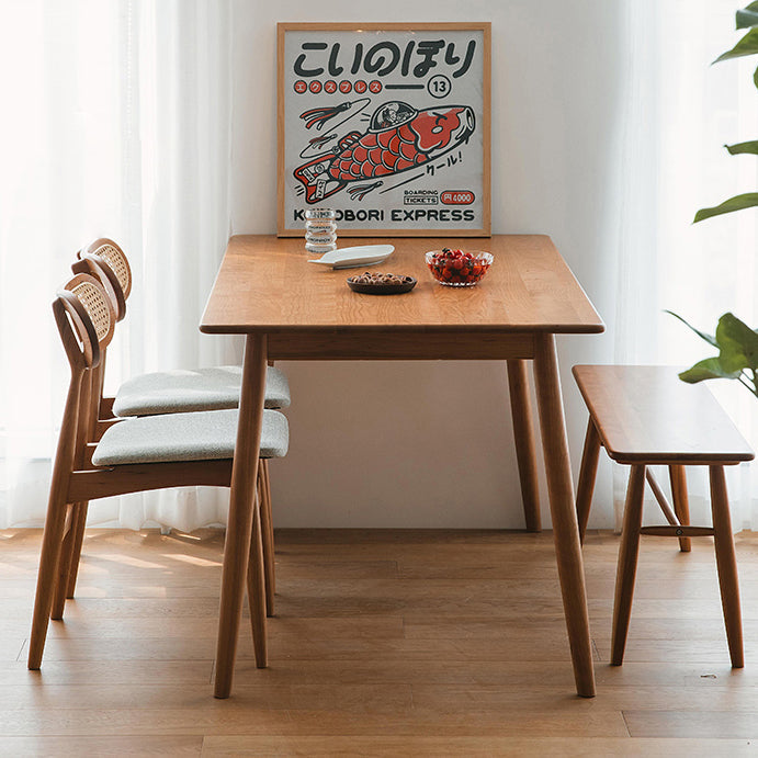 Rectangle Solid Wood Dining Table Modern Kitchen Indoor Table with 4 Legs Clearhalo ' dining_table' 'Dining Tables & Seating' 'Dining Tables' 'furn' 'furn_dining_table' 'Furniture' 'furniture_dining_table' 'Kitchen & Dining Furniture' 'kitchen&dining_furn' 'kitchen' 'kitchen_dining_table' 3886081
