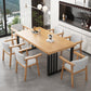 Industrial Rectangle Sled Base Furniture Solid Wood Dining Table for Home Clearhalo ' dining_table' 'Dining Tables & Seating' 'Dining Tables' 'furn' 'furn_dining_table' 'Furniture' 'furniture_dining_table' 'Kitchen & Dining Furniture' 'kitchen&dining_furn' 'kitchen' 'kitchen_dining_table' 3886103