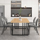 Industrial Rectangle Sled Base Furniture Solid Wood Dining Table for Home Clearhalo ' dining_table' 'Dining Tables & Seating' 'Dining Tables' 'furn' 'furn_dining_table' 'Furniture' 'furniture_dining_table' 'Kitchen & Dining Furniture' 'kitchen&dining_furn' 'kitchen' 'kitchen_dining_table' 3886104