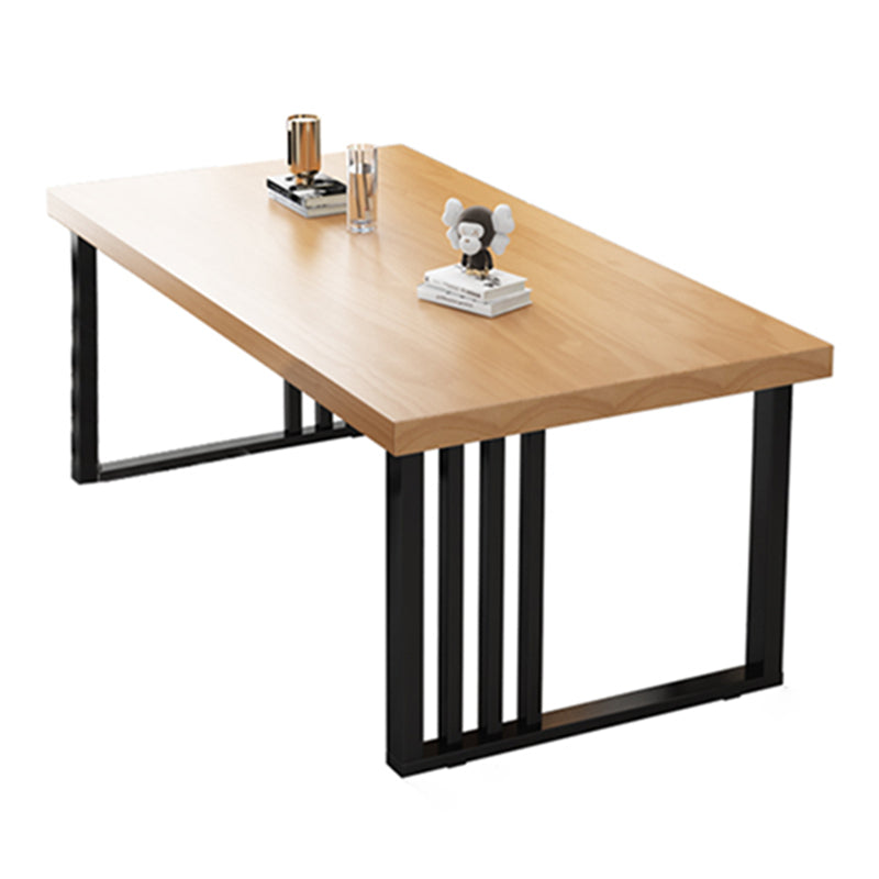 Industrial Rectangle Sled Base Furniture Solid Wood Dining Table for Home Without Chairs Clearhalo ' dining_table' 'Dining Tables & Seating' 'Dining Tables' 'furn' 'furn_dining_table' 'Furniture' 'furniture_dining_table' 'Kitchen & Dining Furniture' 'kitchen&dining_furn' 'kitchen' 'kitchen_dining_table' 3886106