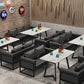 Metal Industrial Rectangle Indoor Table Sintered Stone Table for Kitchen and Dining Room Clearhalo ' dining_table' 'Dining Tables & Seating' 'Dining Tables' 'furn' 'furn_dining_table' 'Furniture' 'furniture_dining_table' 'Kitchen & Dining Furniture' 'kitchen&dining_furn' 'kitchen' 'kitchen_dining_table' 3886127