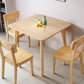 Square 4 Legs Industrial Dining Table Wood Color Fixed Table of Solid Wood Clearhalo ' dining_table' 'Dining Tables & Seating' 'Dining Tables' 'furn' 'furn_dining_table' 'Furniture' 'furniture_dining_table' 'Kitchen & Dining Furniture' 'kitchen&dining_furn' 'kitchen' 'kitchen_dining_table' 3886129
