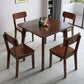 Square 4 Legs Industrial Dining Table Wood Color Fixed Table of Solid Wood Clearhalo ' dining_table' 'Dining Tables & Seating' 'Dining Tables' 'furn' 'furn_dining_table' 'Furniture' 'furniture_dining_table' 'Kitchen & Dining Furniture' 'kitchen&dining_furn' 'kitchen' 'kitchen_dining_table' 3886133