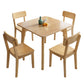 Square 4 Legs Industrial Dining Table Wood Color Fixed Table of Solid Wood Clearhalo ' dining_table' 'Dining Tables & Seating' 'Dining Tables' 'furn' 'furn_dining_table' 'Furniture' 'furniture_dining_table' 'Kitchen & Dining Furniture' 'kitchen&dining_furn' 'kitchen' 'kitchen_dining_table' 3886141