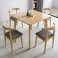 Square 4 Legs Industrial Dining Table Wood Color Fixed Table of Solid Wood Clearhalo ' dining_table' 'Dining Tables & Seating' 'Dining Tables' 'furn' 'furn_dining_table' 'Furniture' 'furniture_dining_table' 'Kitchen & Dining Furniture' 'kitchen&dining_furn' 'kitchen' 'kitchen_dining_table' 3886144