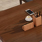 Rectangle Double Pedestal Industrial Dining Table Wood Color Fixed Table of Solid Wood Clearhalo ' dining_table' 'Dining Tables & Seating' 'Dining Tables' 'furn' 'furn_dining_table' 'Furniture' 'furniture_dining_table' 'Kitchen & Dining Furniture' 'kitchen&dining_furn' 'kitchen' 'kitchen_dining_table' 3886151