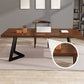 Rectangle Double Pedestal Industrial Dining Table Wood Color Fixed Table of Solid Wood Clearhalo ' dining_table' 'Dining Tables & Seating' 'Dining Tables' 'furn' 'furn_dining_table' 'Furniture' 'furniture_dining_table' 'Kitchen & Dining Furniture' 'kitchen&dining_furn' 'kitchen' 'kitchen_dining_table' 3886152