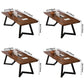Rectangle Double Pedestal Industrial Dining Table Wood Color Fixed Table of Solid Wood Clearhalo ' dining_table' 'Dining Tables & Seating' 'Dining Tables' 'furn' 'furn_dining_table' 'Furniture' 'furniture_dining_table' 'Kitchen & Dining Furniture' 'kitchen&dining_furn' 'kitchen' 'kitchen_dining_table' 3886155