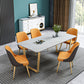 Metal Traditional Luxury Rectangle Table Sintered Stone Table with Sled Clearhalo ' dining_table' 'Dining Tables & Seating' 'Dining Tables' 'furn' 'furn_dining_table' 'Furniture' 'furniture_dining_table' 'Kitchen & Dining Furniture' 'kitchen&dining_furn' 'kitchen' 'kitchen_dining_table' 3886163