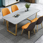 Metal Traditional Luxury Rectangle Table Sintered Stone Table with Sled Clearhalo ' dining_table' 'Dining Tables & Seating' 'Dining Tables' 'furn' 'furn_dining_table' 'Furniture' 'furniture_dining_table' 'Kitchen & Dining Furniture' 'kitchen&dining_furn' 'kitchen' 'kitchen_dining_table' 3886168