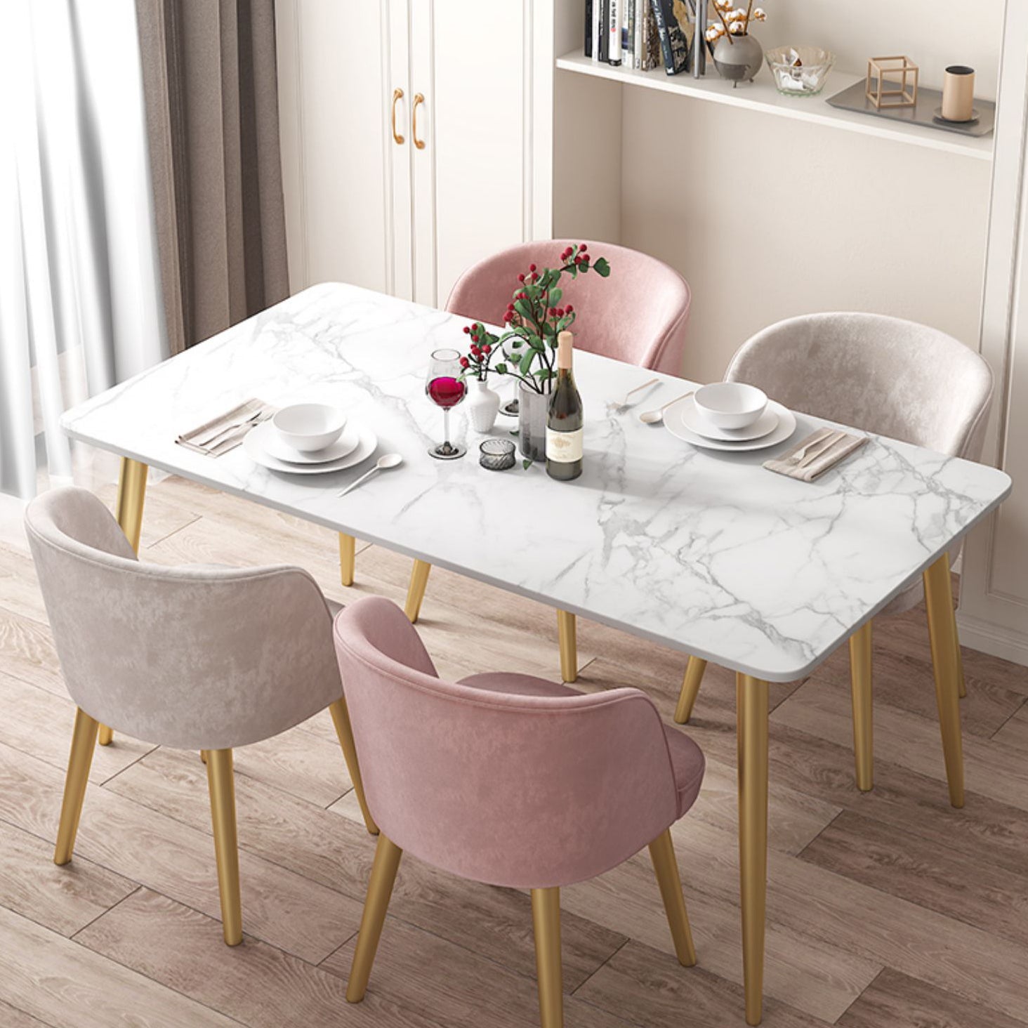 Traditional Luxury Rectangle 4-foot Dining Site Table Stone Dining Room Collection Clearhalo ' dining_table' 'Dining Tables & Seating' 'Dining Tables' 'furn' 'furn_dining_table' 'Furniture' 'furniture_dining_table' 'Kitchen & Dining Furniture' 'kitchen&dining_furn' 'kitchen' 'kitchen_dining_table' 3886174