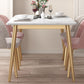 Traditional Luxury Rectangle 4-foot Dining Site Table Stone Dining Room Collection Clearhalo ' dining_table' 'Dining Tables & Seating' 'Dining Tables' 'furn' 'furn_dining_table' 'Furniture' 'furniture_dining_table' 'Kitchen & Dining Furniture' 'kitchen&dining_furn' 'kitchen' 'kitchen_dining_table' 3886180