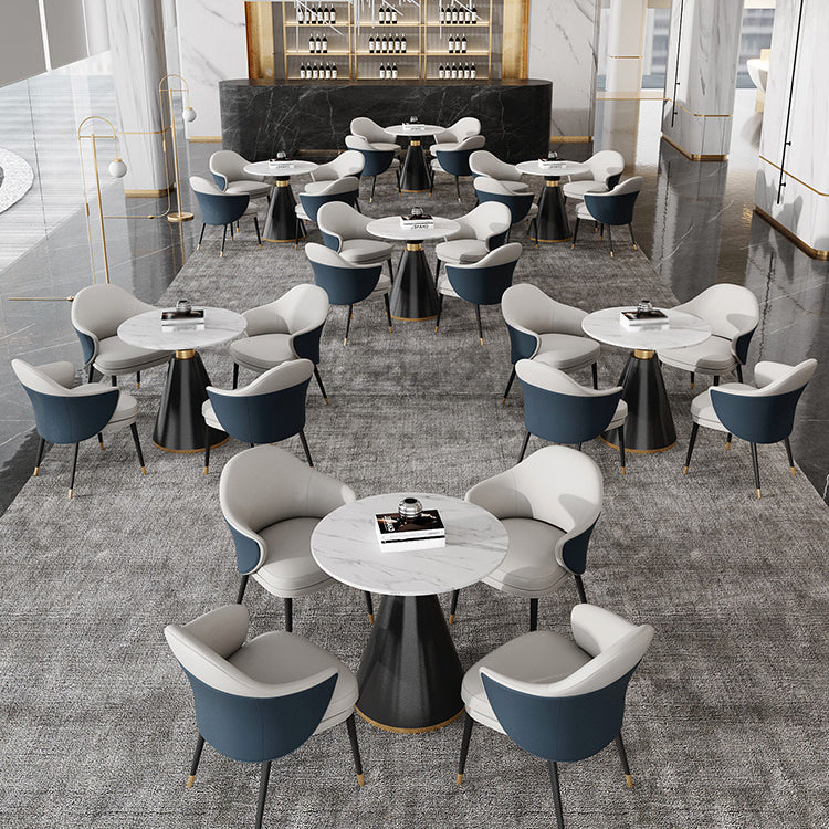 Traditional Luxury Sintered Stone Dining Room Table Round Pedestal Table Clearhalo ' dining_table' 'Dining Tables & Seating' 'Dining Tables' 'furn' 'furn_dining_table' 'Furniture' 'furniture_dining_table' 'Kitchen & Dining Furniture' 'kitchen&dining_furn' 'kitchen' 'kitchen_dining_table' 3886186