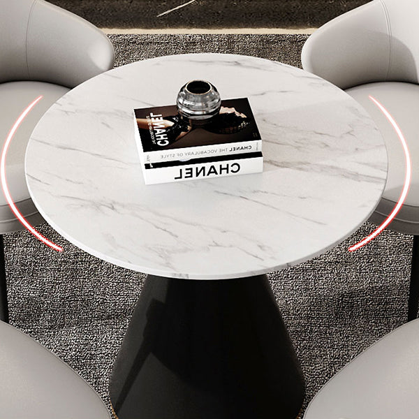 Traditional Luxury Sintered Stone Dining Room Table Round Pedestal Table Clearhalo ' dining_table' 'Dining Tables & Seating' 'Dining Tables' 'furn' 'furn_dining_table' 'Furniture' 'furniture_dining_table' 'Kitchen & Dining Furniture' 'kitchen&dining_furn' 'kitchen' 'kitchen_dining_table' 3886189