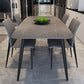 Simplicity Style Sintered Stone Dining Table 4 Legs Carbon Steel Base Rectangle Table for Home Clearhalo ' dining_table' 'Dining Tables & Seating' 'Dining Tables' 'furn' 'furn_dining_table' 'Furniture' 'furniture_dining_table' 'Kitchen & Dining Furniture' 'kitchen&dining_furn' 'kitchen' 'kitchen_dining_table' 3886196