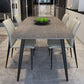 Simplicity Style Sintered Stone Dining Table 4 Legs Carbon Steel Base Rectangle Table for Home Clearhalo ' dining_table' 'Dining Tables & Seating' 'Dining Tables' 'furn' 'furn_dining_table' 'Furniture' 'furniture_dining_table' 'Kitchen & Dining Furniture' 'kitchen&dining_furn' 'kitchen' 'kitchen_dining_table' 3886197