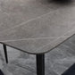Simplicity Style Sintered Stone Dining Table 4 Legs Carbon Steel Base Rectangle Table for Home Clearhalo ' dining_table' 'Dining Tables & Seating' 'Dining Tables' 'furn' 'furn_dining_table' 'Furniture' 'furniture_dining_table' 'Kitchen & Dining Furniture' 'kitchen&dining_furn' 'kitchen' 'kitchen_dining_table' 3886204