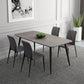Simplicity Style Sintered Stone Dining Table 4 Legs Carbon Steel Base Rectangle Table for Home Clearhalo ' dining_table' 'Dining Tables & Seating' 'Dining Tables' 'furn' 'furn_dining_table' 'Furniture' 'furniture_dining_table' 'Kitchen & Dining Furniture' 'kitchen&dining_furn' 'kitchen' 'kitchen_dining_table' 3886208