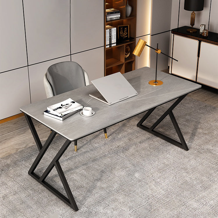 Rectangle Four-Color Dining Table Sintered Stone Table Modern with Double Pedestal Clearhalo ' dining_table' 'Dining Tables & Seating' 'Dining Tables' 'furn' 'furn_dining_table' 'Furniture' 'furniture_dining_table' 'Kitchen & Dining Furniture' 'kitchen&dining_furn' 'kitchen' 'kitchen_dining_table' 3886220