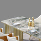 Metal Traditional Luxury Rectangular Table Sintered Stone Table for Kitchen and Dining Room Clearhalo ' dining_table' 'Dining Tables & Seating' 'Dining Tables' 'furn' 'furn_dining_table' 'Furniture' 'furniture_dining_table' 'Kitchen & Dining Furniture' 'kitchen&dining_furn' 'kitchen' 'kitchen_dining_table' 3886259