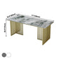 Metal Traditional Luxury Rectangular Table Sintered Stone Table for Kitchen and Dining Room Clearhalo ' dining_table' 'Dining Tables & Seating' 'Dining Tables' 'furn' 'furn_dining_table' 'Furniture' 'furniture_dining_table' 'Kitchen & Dining Furniture' 'kitchen&dining_furn' 'kitchen' 'kitchen_dining_table' 3886264