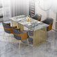 Metal Traditional Luxury Rectangular Table Sintered Stone Table for Kitchen and Dining Room Clearhalo ' dining_table' 'Dining Tables & Seating' 'Dining Tables' 'furn' 'furn_dining_table' 'Furniture' 'furniture_dining_table' 'Kitchen & Dining Furniture' 'kitchen&dining_furn' 'kitchen' 'kitchen_dining_table' 3886266