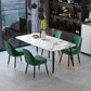 Stone Table Contemporary Style Rectangle Dining Site Table with 4 Legs Clearhalo ' dining_table' 'Dining Tables & Seating' 'Dining Tables' 'furn' 'furn_dining_table' 'Furniture' 'furniture_dining_table' 'Kitchen & Dining Furniture' 'kitchen&dining_furn' 'kitchen' 'kitchen_dining_table' 3886268