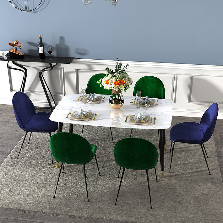 Stone Table Contemporary Style Rectangle Dining Site Table with 4 Legs Clearhalo ' dining_table' 'Dining Tables & Seating' 'Dining Tables' 'furn' 'furn_dining_table' 'Furniture' 'furniture_dining_table' 'Kitchen & Dining Furniture' 'kitchen&dining_furn' 'kitchen' 'kitchen_dining_table' 3886275