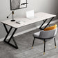 Rectangle Sintered Stone Two-Color Dining Table Simplicity Double Pedestal Table for Dining Room Clearhalo ' dining_table' 'Dining Tables & Seating' 'Dining Tables' 'furn' 'furn_dining_table' 'Furniture' 'furniture_dining_table' 'Kitchen & Dining Furniture' 'kitchen&dining_furn' 'kitchen' 'kitchen_dining_table' 3886281