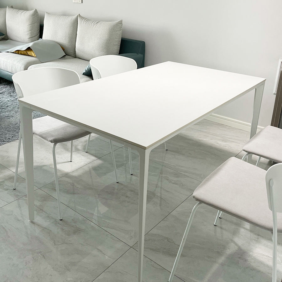 Casual Rectangle Shape Standard Dining Table Sintered Stone Dining Table for Kitchen Clearhalo ' dining_table' 'Dining Tables & Seating' 'Dining Tables' 'furn' 'furn_dining_table' 'Furniture' 'furniture_dining_table' 'Kitchen & Dining Furniture' 'kitchen&dining_furn' 'kitchen' 'kitchen_dining_table' 3886295