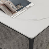 Casual Rectangle Shape Standard Dining Table Sintered Stone Dining Table for Kitchen Clearhalo ' dining_table' 'Dining Tables & Seating' 'Dining Tables' 'furn' 'furn_dining_table' 'Furniture' 'furniture_dining_table' 'Kitchen & Dining Furniture' 'kitchen&dining_furn' 'kitchen' 'kitchen_dining_table' 3886301