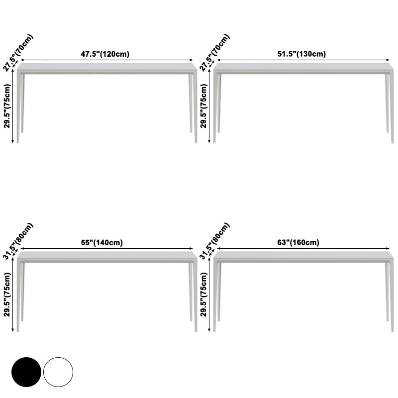 Casual Rectangle Shape Standard Dining Table Sintered Stone Dining Table for Kitchen Clearhalo ' dining_table' 'Dining Tables & Seating' 'Dining Tables' 'furn' 'furn_dining_table' 'Furniture' 'furniture_dining_table' 'Kitchen & Dining Furniture' 'kitchen&dining_furn' 'kitchen' 'kitchen_dining_table' 3886303