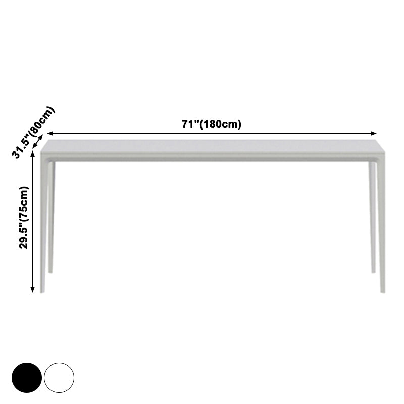 Casual Rectangle Shape Standard Dining Table Sintered Stone Dining Table for Kitchen Clearhalo ' dining_table' 'Dining Tables & Seating' 'Dining Tables' 'furn' 'furn_dining_table' 'Furniture' 'furniture_dining_table' 'Kitchen & Dining Furniture' 'kitchen&dining_furn' 'kitchen' 'kitchen_dining_table' 3886304