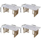 Metal Traditional Luxury Rectangle Table Sintered Stone Table for Kitchen Clearhalo ' dining_table' 'Dining Tables & Seating' 'Dining Tables' 'furn' 'furn_dining_table' 'Furniture' 'furniture_dining_table' 'Kitchen & Dining Furniture' 'kitchen&dining_furn' 'kitchen' 'kitchen_dining_table' 3886314