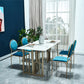 Metal Traditional Luxury Rectangle Table Sintered Stone Table for Kitchen Clearhalo ' dining_table' 'Dining Tables & Seating' 'Dining Tables' 'furn' 'furn_dining_table' 'Furniture' 'furniture_dining_table' 'Kitchen & Dining Furniture' 'kitchen&dining_furn' 'kitchen' 'kitchen_dining_table' 3886318