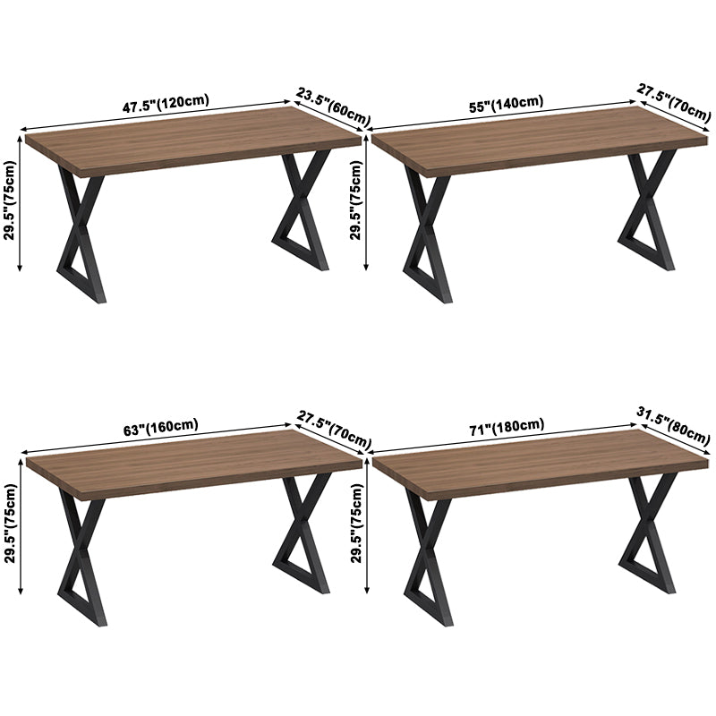 Industrial Solid Wood Dinner Room Kitchen Table Sled Base Table for Dining Room Clearhalo ' dining_table' 'Dining Tables & Seating' 'Dining Tables' 'furn' 'furn_dining_table' 'Furniture' 'furniture_dining_table' 'Kitchen & Dining Furniture' 'kitchen&dining_furn' 'kitchen' 'kitchen_dining_table' 3886330