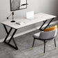 Rectangle Minimalist Dining Table White Tone Fixed Table of Sintered Stone Clearhalo ' dining_table' 'Dining Tables & Seating' 'Dining Tables' 'furn' 'furn_dining_table' 'Furniture' 'furniture_dining_table' 'Kitchen & Dining Furniture' 'kitchen&dining_furn' 'kitchen' 'kitchen_dining_table' 3886336