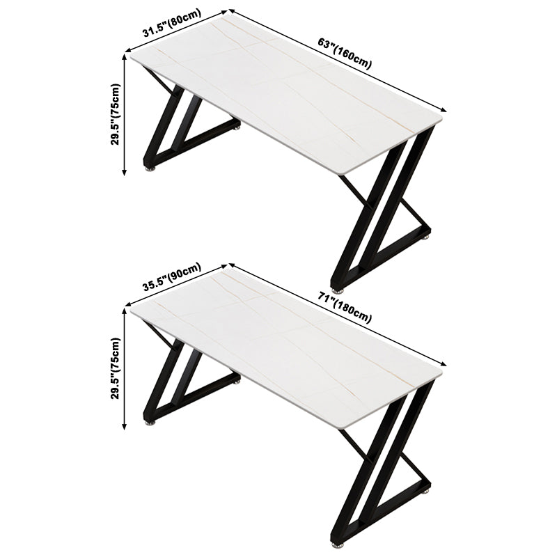 Rectangle Minimalist Dining Table White Tone Fixed Table of Sintered Stone Clearhalo ' dining_table' 'Dining Tables & Seating' 'Dining Tables' 'furn' 'furn_dining_table' 'Furniture' 'furniture_dining_table' 'Kitchen & Dining Furniture' 'kitchen&dining_furn' 'kitchen' 'kitchen_dining_table' 3886343