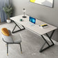 Rectangle Minimalist Dining Table White Tone Fixed Table of Sintered Stone Clearhalo ' dining_table' 'Dining Tables & Seating' 'Dining Tables' 'furn' 'furn_dining_table' 'Furniture' 'furniture_dining_table' 'Kitchen & Dining Furniture' 'kitchen&dining_furn' 'kitchen' 'kitchen_dining_table' 3886344