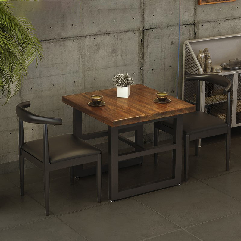 Industrial Solid Wood Dining Table Trestle Base Dining Site Table for Home Clearhalo ' dining_table' 'Dining Tables & Seating' 'Dining Tables' 'furn' 'furn_dining_table' 'Furniture' 'furniture_dining_table' 'Kitchen & Dining Furniture' 'kitchen&dining_furn' 'kitchen' 'kitchen_dining_table' 3886348
