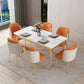 Metal Traditional Luxury Rectangle Table Sintered Stone Table with 4 Legs Clearhalo ' dining_table' 'Dining Tables & Seating' 'Dining Tables' 'furn' 'furn_dining_table' 'Furniture' 'furniture_dining_table' 'Kitchen & Dining Furniture' 'kitchen&dining_furn' 'kitchen' 'kitchen_dining_table' 3886361