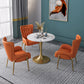 Round Shape Tulip Base Glam Dining Table White Fixed Table of Sintered Stone Clearhalo ' dining_table' 'Dining Tables & Seating' 'Dining Tables' 'furn' 'furn_dining_table' 'Furniture' 'furniture_dining_table' 'Kitchen & Dining Furniture' 'kitchen&dining_furn' 'kitchen' 'kitchen_dining_table' 3886393