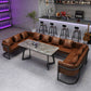 Industrial Gray Dinner Room Kitchen Table Sintered Stone Table with Black Frame Clearhalo ' dining_table' 'Dining Tables & Seating' 'Dining Tables' 'furn' 'furn_dining_table' 'Furniture' 'furniture_dining_table' 'Kitchen & Dining Furniture' 'kitchen&dining_furn' 'kitchen' 'kitchen_dining_table' 3886400