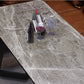 Industrial Gray Dinner Room Kitchen Table Sintered Stone Table with Black Frame Clearhalo ' dining_table' 'Dining Tables & Seating' 'Dining Tables' 'furn' 'furn_dining_table' 'Furniture' 'furniture_dining_table' 'Kitchen & Dining Furniture' 'kitchen&dining_furn' 'kitchen' 'kitchen_dining_table' 3886403