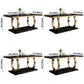 Traditional Luxury Marble Dining Table Rectangle Table with Metal Pedestal Clearhalo ' dining_table' 'Dining Tables & Seating' 'Dining Tables' 'furn' 'furn_dining_table' 'Furniture' 'furniture_dining_table' 'Kitchen & Dining Furniture' 'kitchen&dining_furn' 'kitchen' 'kitchen_dining_table' 3886427