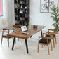 Rectangle Shape 4 Legs Industrial Dining Table Wood Color Fixed Table of Solid Wood Clearhalo ' dining_table' 'Dining Tables & Seating' 'Dining Tables' 'furn' 'furn_dining_table' 'Furniture' 'furniture_dining_table' 'Kitchen & Dining Furniture' 'kitchen&dining_furn' 'kitchen' 'kitchen_dining_table' 3886444
