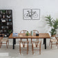 Rectangle Shape 4 Legs Industrial Dining Table Wood Color Fixed Table of Solid Wood Clearhalo ' dining_table' 'Dining Tables & Seating' 'Dining Tables' 'furn' 'furn_dining_table' 'Furniture' 'furniture_dining_table' 'Kitchen & Dining Furniture' 'kitchen&dining_furn' 'kitchen' 'kitchen_dining_table' 3886455