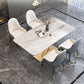 Traditional Luxury Pedestal Rectangle Dining Table Stone Table for Dining Room Clearhalo ' dining_table' 'Dining Tables & Seating' 'Dining Tables' 'furn' 'furn_dining_table' 'Furniture' 'furniture_dining_table' 'Kitchen & Dining Furniture' 'kitchen&dining_furn' 'kitchen' 'kitchen_dining_table' 3886458