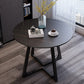 Traditional Luxury Round Dining Room Table Sintered Stone Table with Double Pedestal Black Black Without Chairs Clearhalo ' dining_table' 'Dining Tables & Seating' 'Dining Tables' 'furn' 'furn_dining_table' 'Furniture' 'furniture_dining_table' 'Kitchen & Dining Furniture' 'kitchen&dining_furn' 'kitchen' 'kitchen_dining_table' 3886468